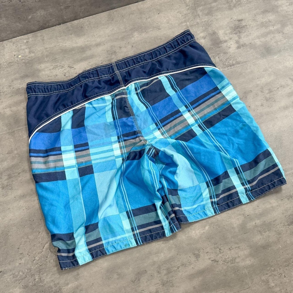 Y2K 2000's Athletic Works Plaid Stripped Checkered Cargo Baggy Board Short's